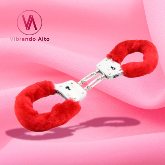 Esposas de peluche color ROJO