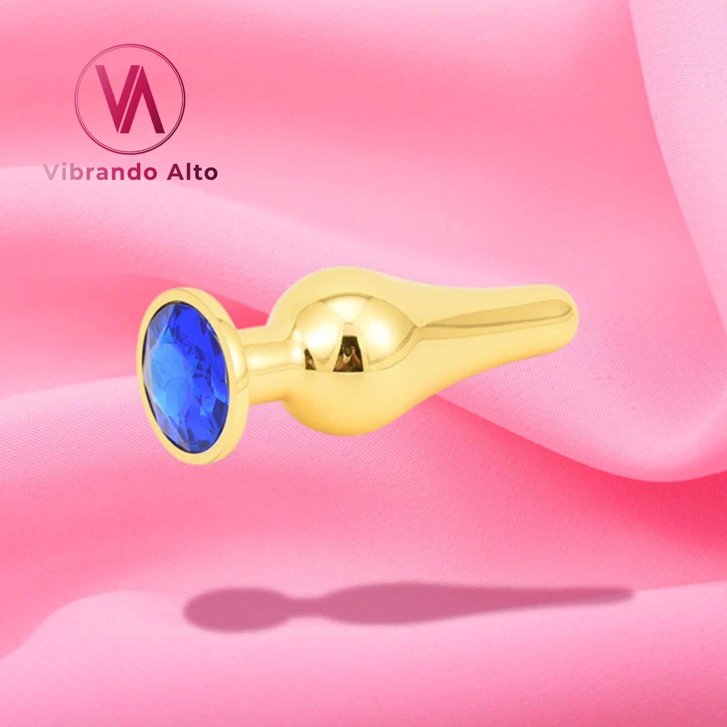 Plug Anal Dorado con Joya (TALLE L)