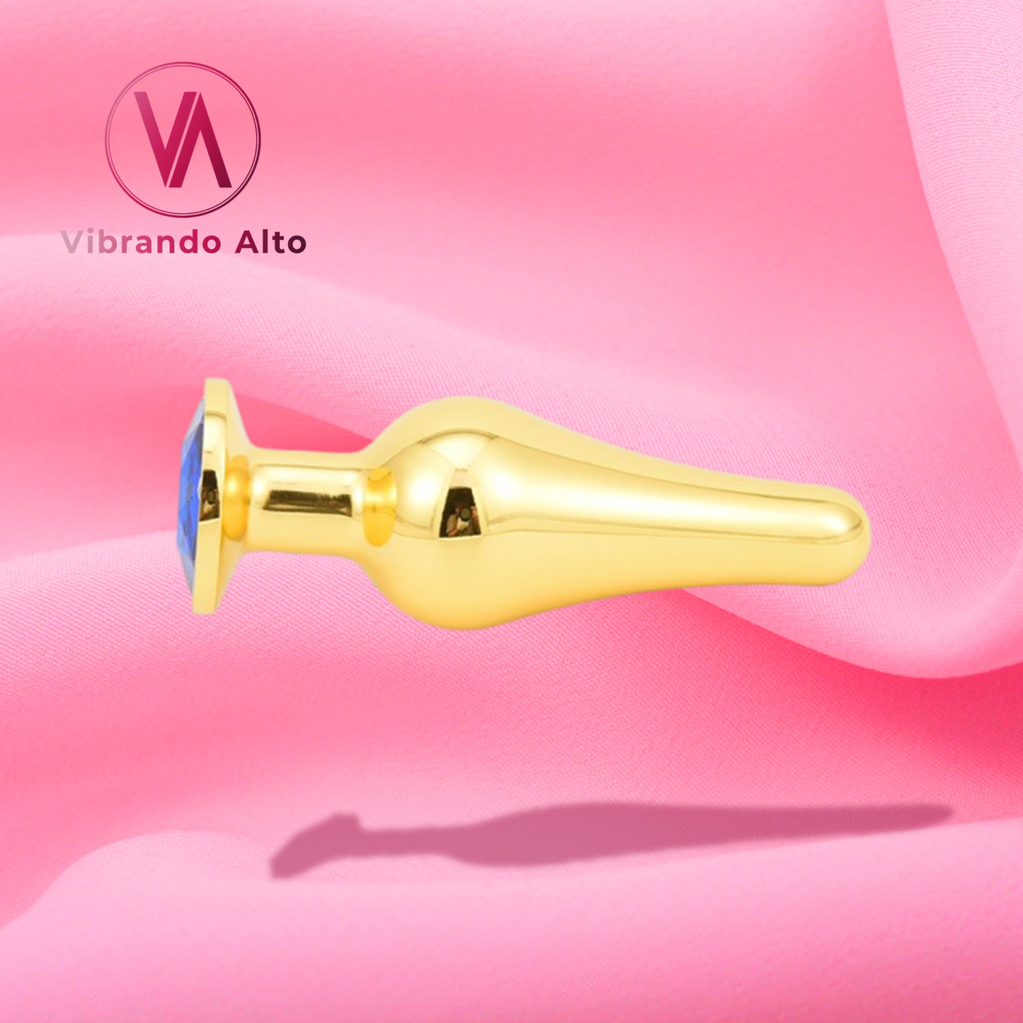 Plug Anal Dorado con Joya (TALLE L)